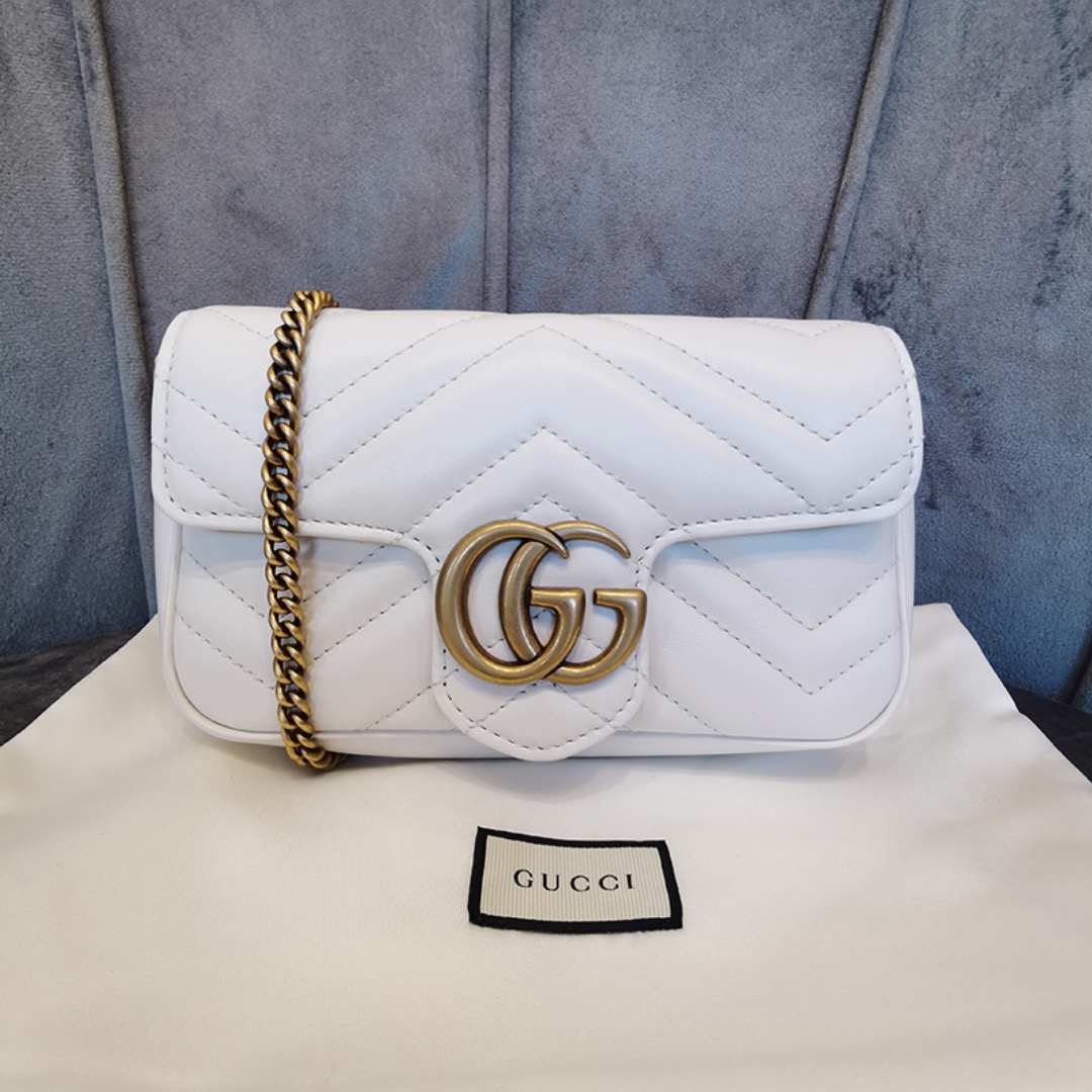 gucci古驰白色包包