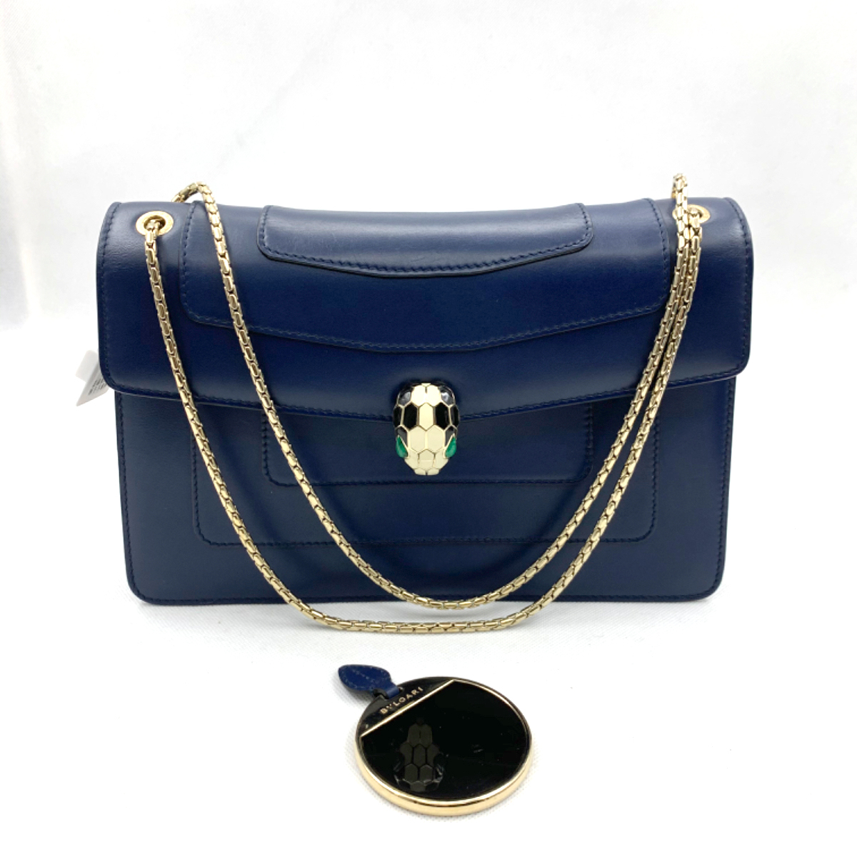 95新 bvlgari宝格丽serpenti系列蓝色蛇头包_3_正奢奢侈品