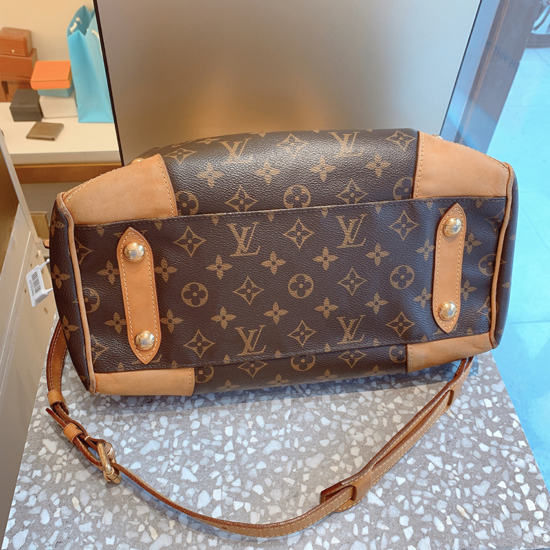 lv路易威登retiro老花手提斜挎包