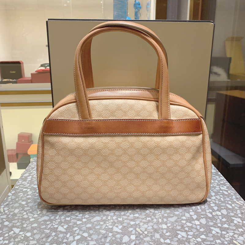 97新赛琳celinelogo网状印花手提包枕头包