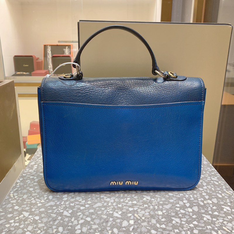 缪缪/miumiu 邮差包 翻盖手提包 拼色_正奢奢侈品运营服务中心
