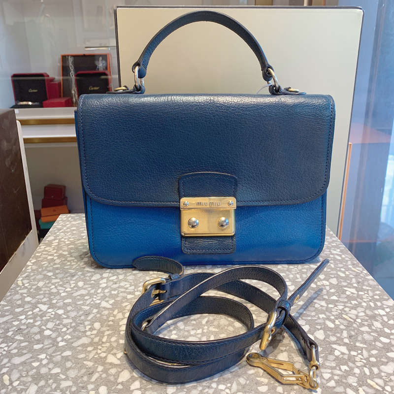 缪缪/miumiu 邮差包 翻盖手提包 拼色_正奢奢侈品运营服务中心