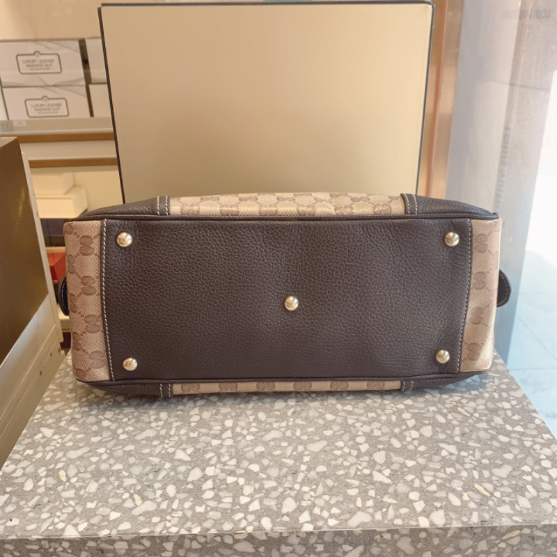 gucci古驰水晶皮老花手提枕头包